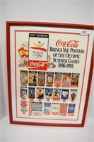 Barcelona Coke Olympic Poster Framed