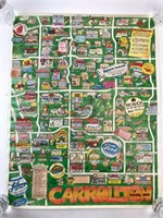 Vintage 1993 Map Of Carrollton Texas 22" x 28"
