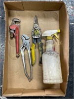 Pipe Wrench, Pliers & Tin Snips