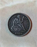 1889 Seated dime