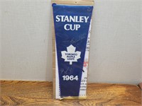Vintage 1964 Toronto Maple Leafs Banner Signatures