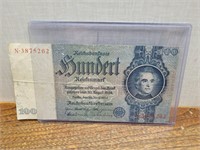 Vintage Foreign Bill Marked 100