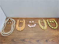 5 Vintage 50-60 Necklace & Ear Ring Sets