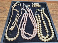 Vintage 3 Pearl Necklaces #Need Repairs