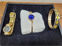 Gold Toned Quemex & Phillip Wells Watches+Bracelet