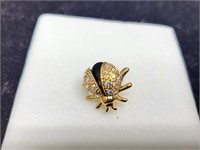 NEW Bling Lady Bug Broche 1inWx1inH