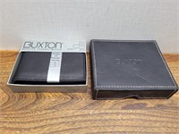 NEW Buxton Genine Black Leather Mens Wallet