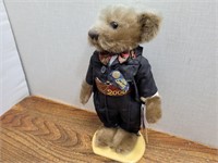 Vintage REX Brass Button Bear Collectable 11 1/2H