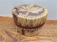 Vintage Porcupine Quill Native Indian Box #Damaged