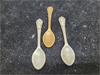 Vintage 3 Salt Spoons