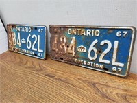 Vintage 1967 Matched Ontario Confederation Plates