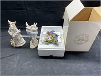 Porcelain Homco Figurine & Easter Rabbits