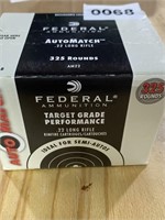 325 Rounds of .22 Long Rifle Federal Ammunition