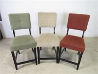 (3) Upholstered Dining Chairs / Bar Stools