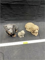 Sandi Cast Cement Dogs - Poodle, Lab, Sheepdog