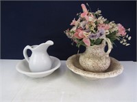 (2) Flower Vase with Bowl