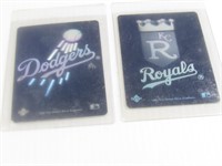 1991 Upper Deck LA Dodger and KC Royals Hologram