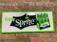 Retro vintage style metal Sprite advertising sign