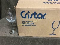 Case of Cristar wine stems