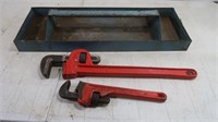 Metal Tool Tray 21x7.5x1.75 Plus 10" Ridgid Pipe