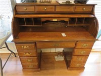 ROLL TOP DESK--WOOD