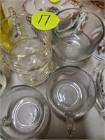 COLLECTION OF PUNCH CUPS AND CLEAR GLASS