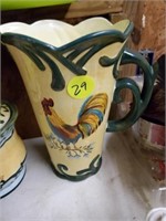 LARGE ROOSTER PITCHER - LEVAN MARGARET DISHES