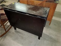 GATED LEG BLACK DROP LEAF TABLE