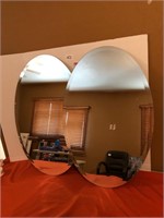 2 Oval Beveled Mirrors
