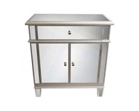 Silver Leaf And Mirrored Chest