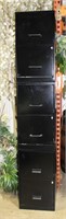 3 Black Filing Cabinets-2 Drawer