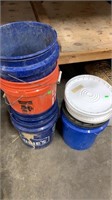 Miscellaneous 5 Gallon Buckets with miscellaneous