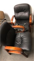 2- Office chairs wear on the seats and arms