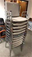 11- Stackable Metal Framed Office Chairs