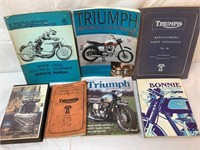 Vintage Triumph Motorcycle shop repair manuals
