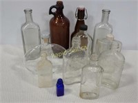 Box of Vintage Glass Bottles