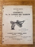 Cockshutt 16 disc harrow parts list