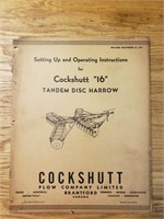 Cockshutt 16 disc harrow operating instructions