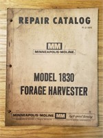 Minneapolis Moline 1830 harvester repair catalog