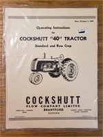 Cockshutt 40 operating instructions