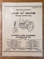 Co-op E3 tractor operating instructions