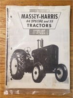 Massey Harris 44 special and 55 parts book