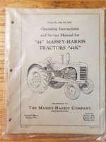 Massey Harris 44 and 44 k operator manual