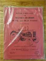Massey Harris 55, 55k and 55 LP parts lists