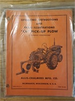 Al's Chalmers CA pick up plow operating manual