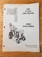 Ford lawn tractor engine repair manual. Model 70,