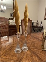 Crystal Candle Holders with Decor