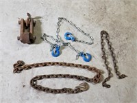 Assorted Chain & Steel Pulley