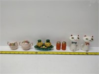 lot of assorted salt and pepper shakers