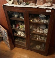 Antique Glass Two-Door Bookcase